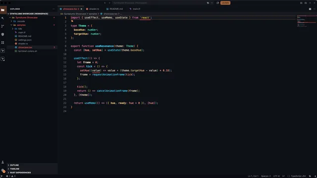Syntalume Noir with TypeScript